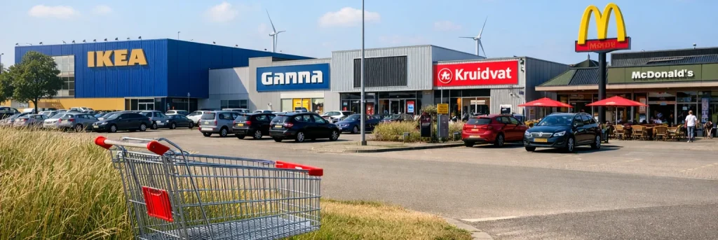 Winkelgebied in Hellevoetsluis op zondag