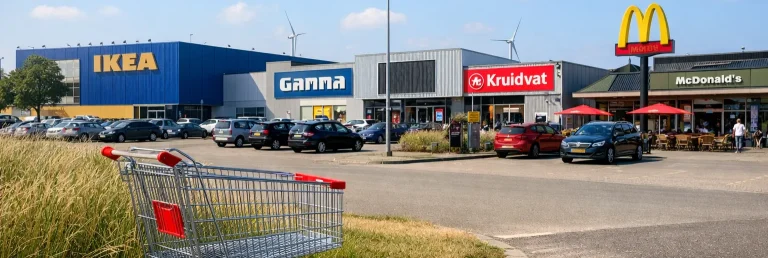 Winkelgebied in Hellevoetsluis op zondag