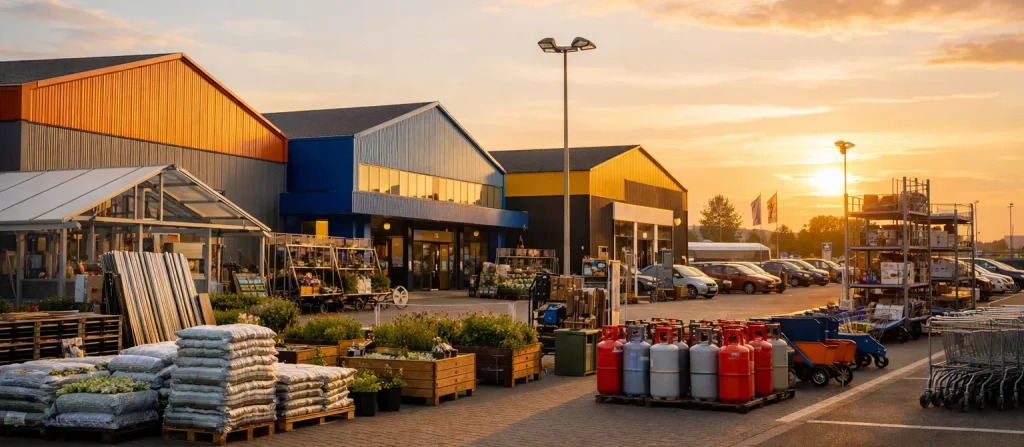 Realistische bouwmarkt met buitenafdeling in Hellevoetsluis