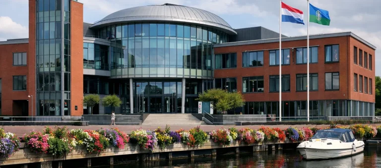 Realistische foto van het stadhuis in Hellevoetsluis